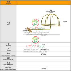 Wall Mounted Iron Wire Hat Display Racks