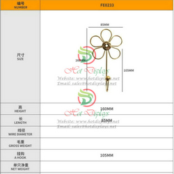 Iron Display Hook Racks FE0233
