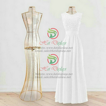 Female Headless Iron Wire Display Model Electroplated Gold Mannequin FE0184